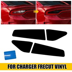 8x Vinyl Film for Dodge Charger 2015-2022 Rear Tail Light Smoked VLT-20% Precut