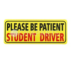 3Pcs Please Be Patient Car Bumper Stickers Decal Student Driver Magnet Car Signs