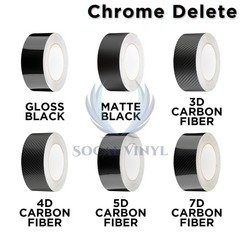 Gloss / Matte / Carbon Fiber Style Black Vinyl Wrap Roll Chrome Delete1 Car Trim