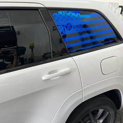 Compatible with Jeep Grand Cherokee Rear Side Window American Flag set