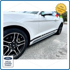 Ford Mustang Rocker Panel Door Side Stripes Decals – RJ – Strips GLOSS BLACK