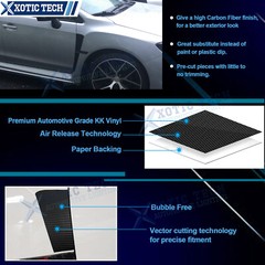 Upper Air Outlet Side Fender Pre-Cut Carbon Pattern Decal For WRX STI 2015+