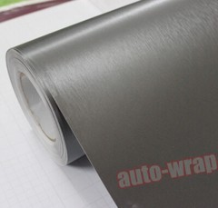 50FT X 5FT Car Wrap Matte Brushed Texture Steel ALUMINUM Vinyl Sticker Grey US