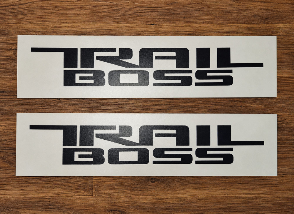 2 x Trail Boss Decal Stickers Replacement for Silverado (2019-2024) MB