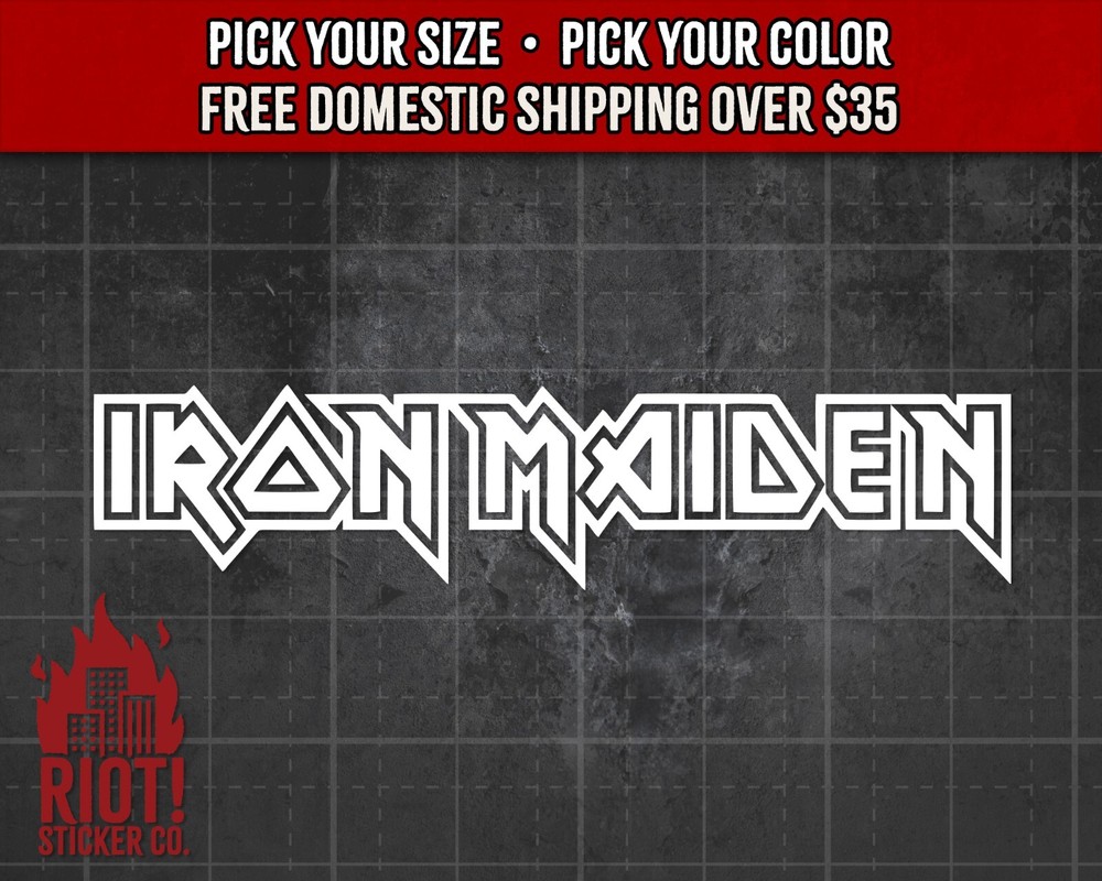 Iron Maiden Logo Decal for Car Sticker for Laptop Yeti Window Heavy Metal NWOBHM