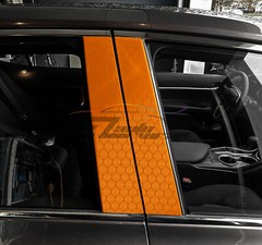 Honeycomb Carbon Fiber Satin Orange Hex Auto Car Sticker Decal Vinyl Wrap Sheet
