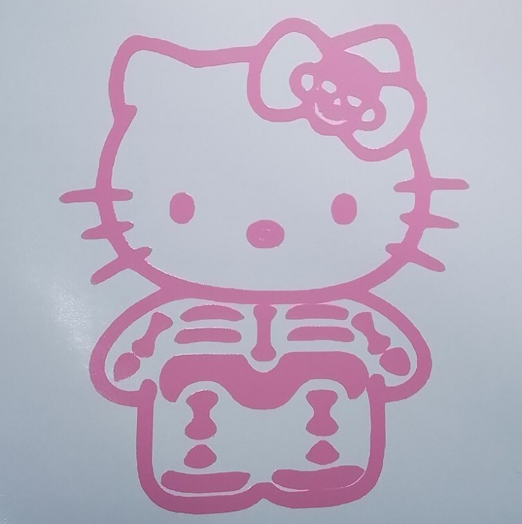 Decal Vinyl Truck Car Sticker – Hello Kitty Skeleton!