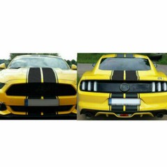 Carbon Fiber Racing Stripes Stickers Fits Hood Roof Trunk Universal Racing Car