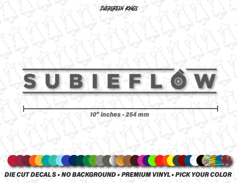 SUBIEFLOW – 10 inch Car Decal Sticker for WRX STI Impreza Crosstrek Forester EJ