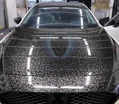 ESSMO PET Marble Forged Gloss Carbon Fiber Silver Car Vehicle Vinyl Wrap Decal
