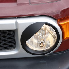 2PCS Matte Black ABS Angry Eyes Headlight Cover For Toyota FJ Cruiser 2007-2021