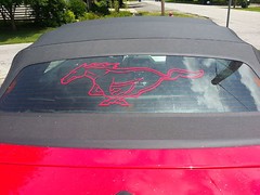 Ford Mustang Rear Window Pony Outline Vinyl Decals Sticker 1999 2000 2001 2002
