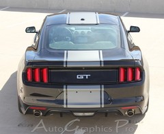 2015-2017 Ford Mustang V8 V6 CONTENDER Center Hood Rally Stripes Decals 3M Vinyl