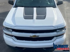 For Chevy Silverado Rally Beast Stripes Hood Graphics Vinyl Decals 2016-2018
