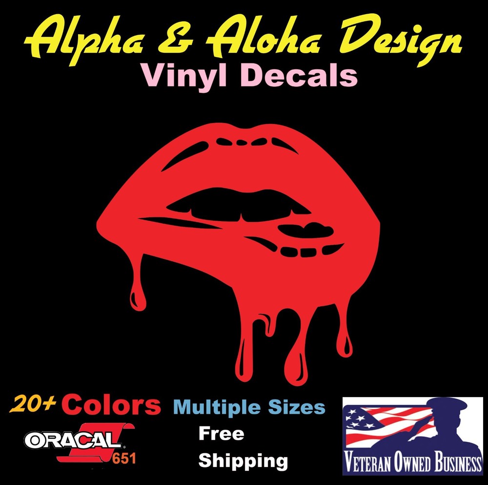 Sexy dripping lips Vinyl Decal Funny Car Truck Sticker