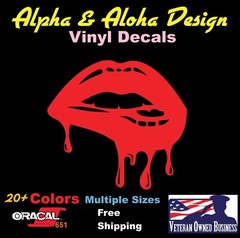 Sexy dripping lips Vinyl Decal Funny Car Truck Sticker