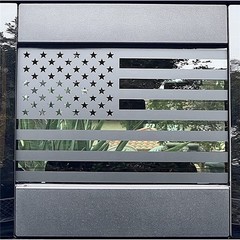 1x Back Middle Window American Flag Sticker For 2019-2022 Chevy Silverado Sierra