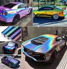 Entire Car Auto Wrap Chameleon Pearl Metal Satin 3D Chrome Film Vinyl Sticker AB