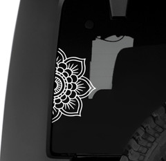 BOHO MANDALA FLORAL PEACE CAR WINDOW DECAL WATERPROOF VINYL DECAL STICKER