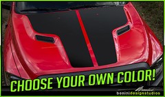Hood Blackout Racing Stripes Style 1- FITS 2009-2018 Dodge Ram Sport