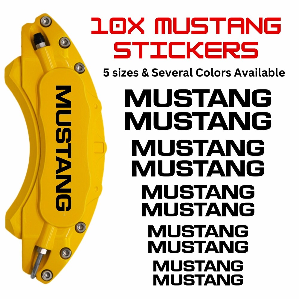 10x Mustang Brake Caliper Decal Stickers / Car Decals / Car Stickers