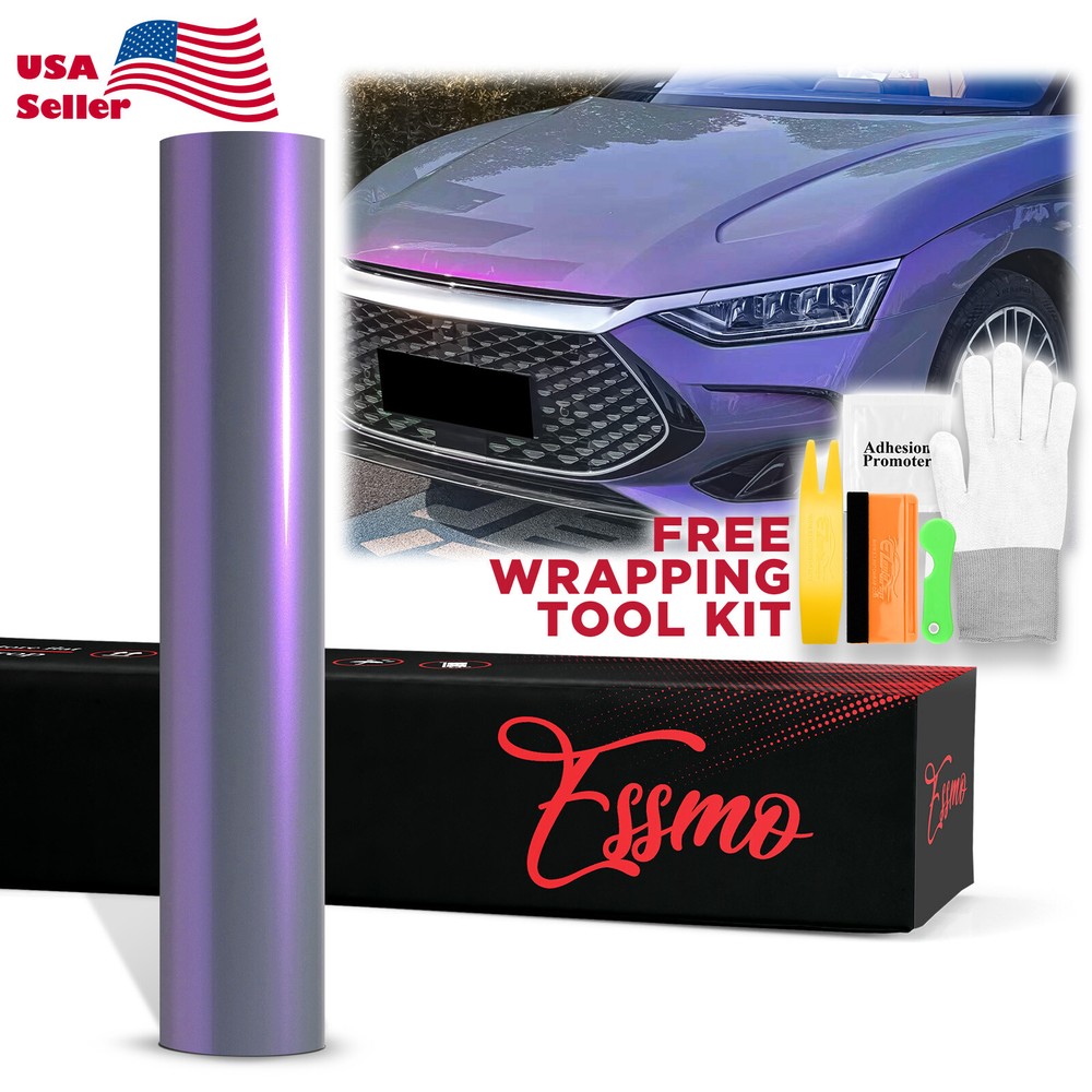 ESSMO PET Space Candy Gloss Gray Purple Car Vehicle Vinyl Wrap Decal Sticker