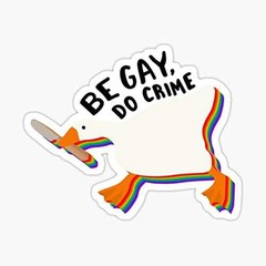 5″ Be Gay Do Crime Vinyl Bumper Sticker