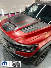 RAM TRX HOOD GRAPHICS WITH TRX MOPAR LICENSED PRODUCT 2 PIECE VINYL STICKERS