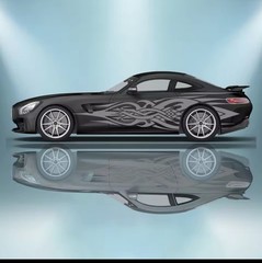 Tatau Decal; Universal Fit Car Decal For Both Sides; Sporty Pattern Car Decal