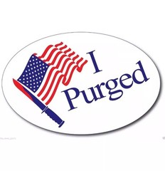 Three Pcs. Set I Purged Election Year Movie Sticker Decal Shiny Vinyl 3.5″X2.5″