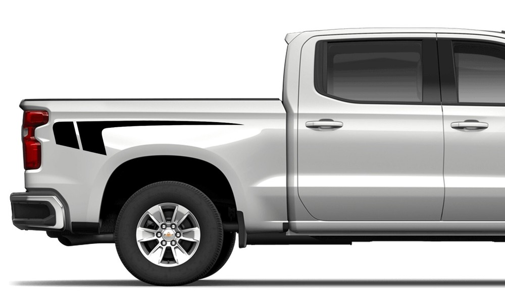Bed hockey stripes graphics stickers decal compatible with Chevrolet Silverado