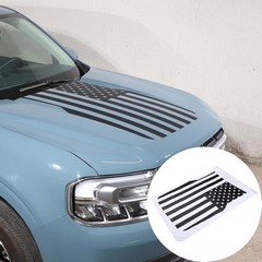 Front Hood Black USA Flag Graphic Vinyl Decal Fit For Ford Maverick 2022-2025 US