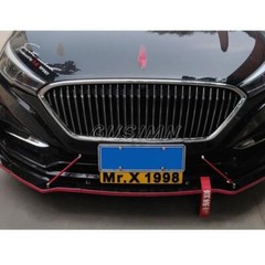 2x Adjustable Front Bumper Lip Splitter Spoiler Strut Rod Tie Support Bar Black