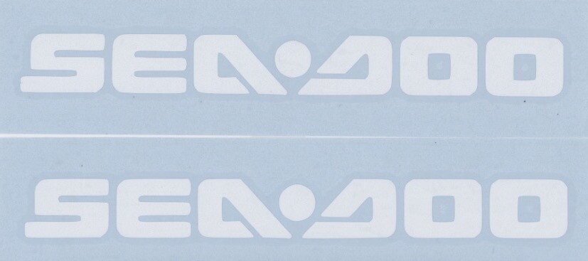 2 New SEA-DOO 8″ White Decals Stickers Truck Window Watercraft Decal