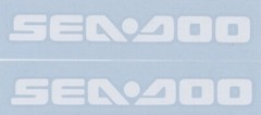 2 New SEA-DOO 8″ White Decals Stickers Truck Window Watercraft Decal