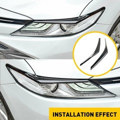 1/2Headlight Eyelid Trim Cover Eyebrows For Toyota Camry SE XSE XLE 2018-20 M