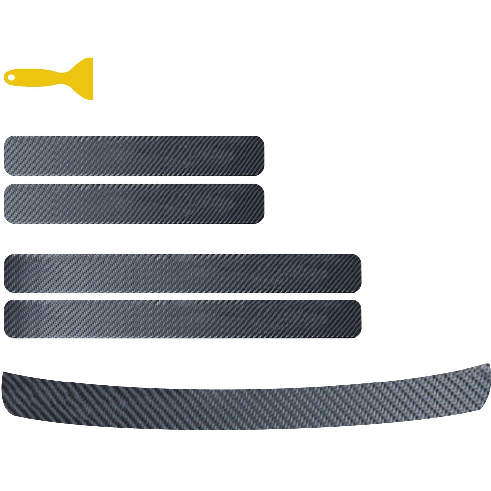 Car Stickers Waterproof For Rear Front Door Guard Plate Decal Trim Anti-kick