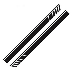 2x Car Side Body Decal Sticker Graphics Vinyl Decor Waterproof For Pickup SUV