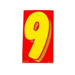 EZ Line Vinyl Decals for Cars Red Yellow Large Number Stickers 11 Dzn Windshield