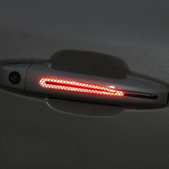4pcs Night Reflective Car Door Handle Sticker Safety Distance Warning Film Decal