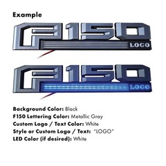 2015-2020 F150 Custom Badge 13th Gen LED Personalized Fender Emblems PAIR