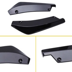 Pair Car Black Universal Bumper Rear Lip Diffuser Splitter Canard Protector New