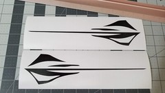Pair C8 Stingray Badge Vinyl Decal Stickers for Corvette Sport Cars (2020-2024)
