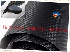 3D BLACK CARBON FIBER VINYL WRAP 12″X60″ (1FT X 5FT)