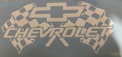 (2 ) CHEVROLET W/CHECKERED FLAG Decals Stickers Chevy Car Truck FREE SHIPPING