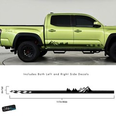 Overland Truck Decal Sticker. Mountain Forest Truck Side Stripes. Universal Fit.