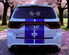 Dual 10″ stripes WITH HOOD SCOOP CUT OUT 2018 & UP Dodge Durango Hellcat RT SXT