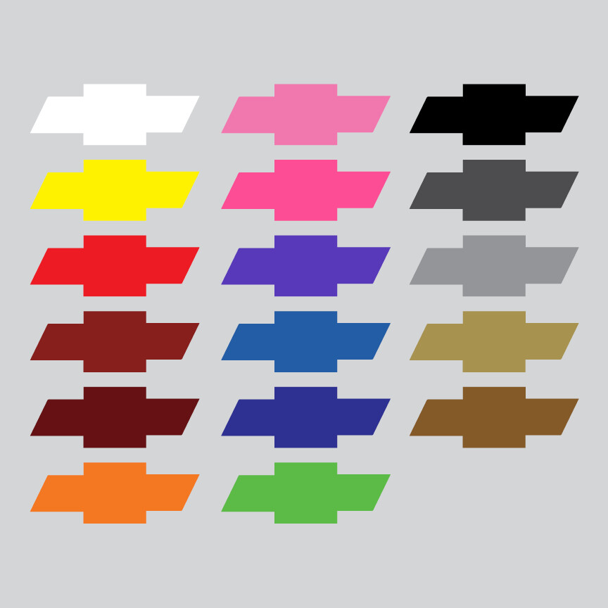 Chevrolet Bowtie Bold Vinyl Decal Sticker (Set of 5)