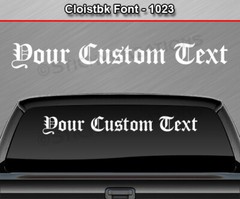 #1023 Custom Text Letters Personalized Decal Sticker Vinyl Windshield Window Car