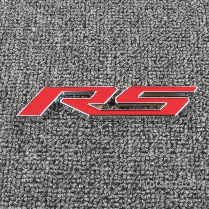 Auto Car Metal 3D RS Rear Trunk Lid Badge Decal Sticker Front Grille Emblem
